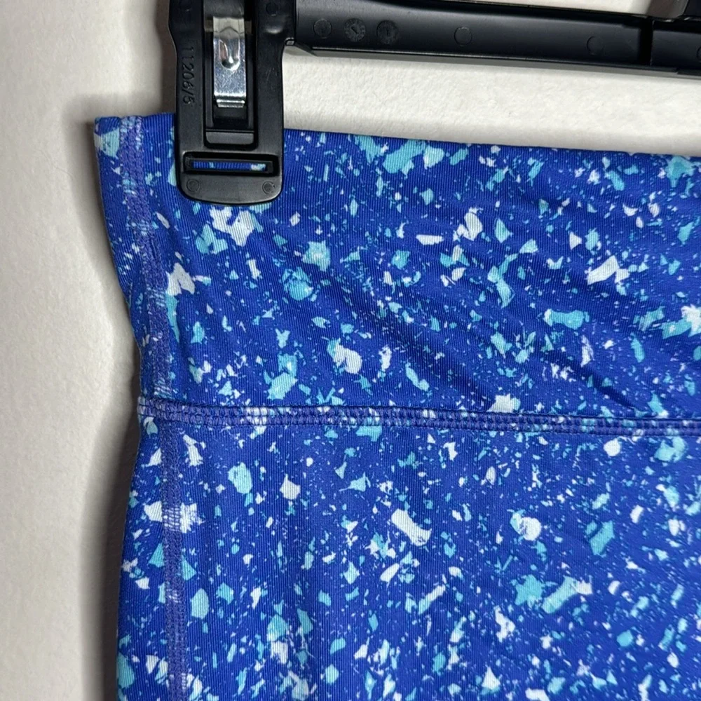 Nike Dri-Fit electric blue speckled athletic running tights leggings size S